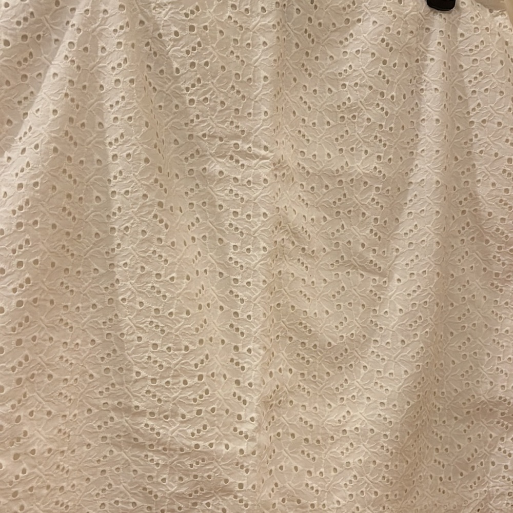 LL Bean Favorite Fit White Eyelet Mini Skirt Size 12 - Picture 2 of 8